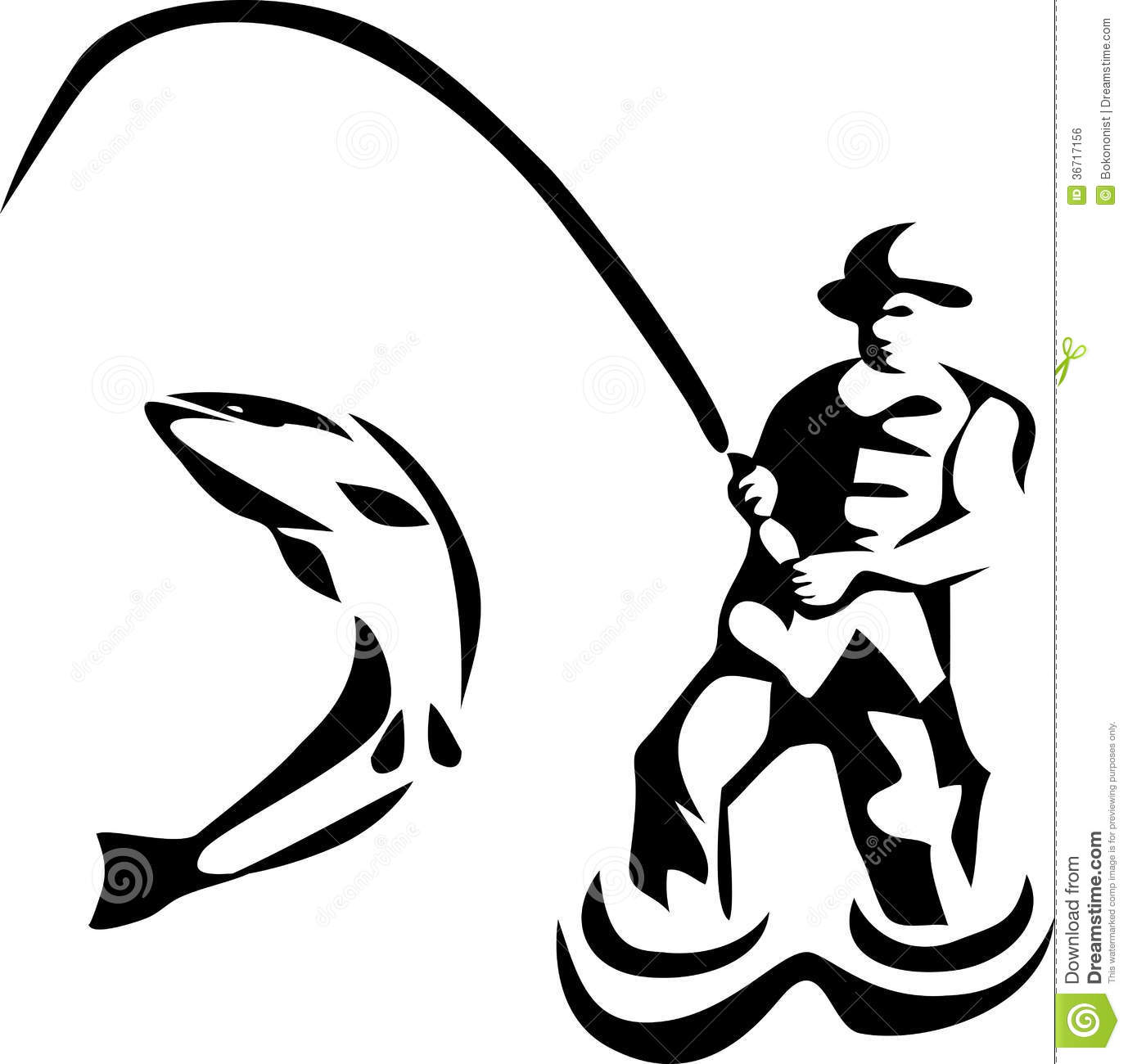 Fisherman Clipart Black And White | Free download on ClipArtMag