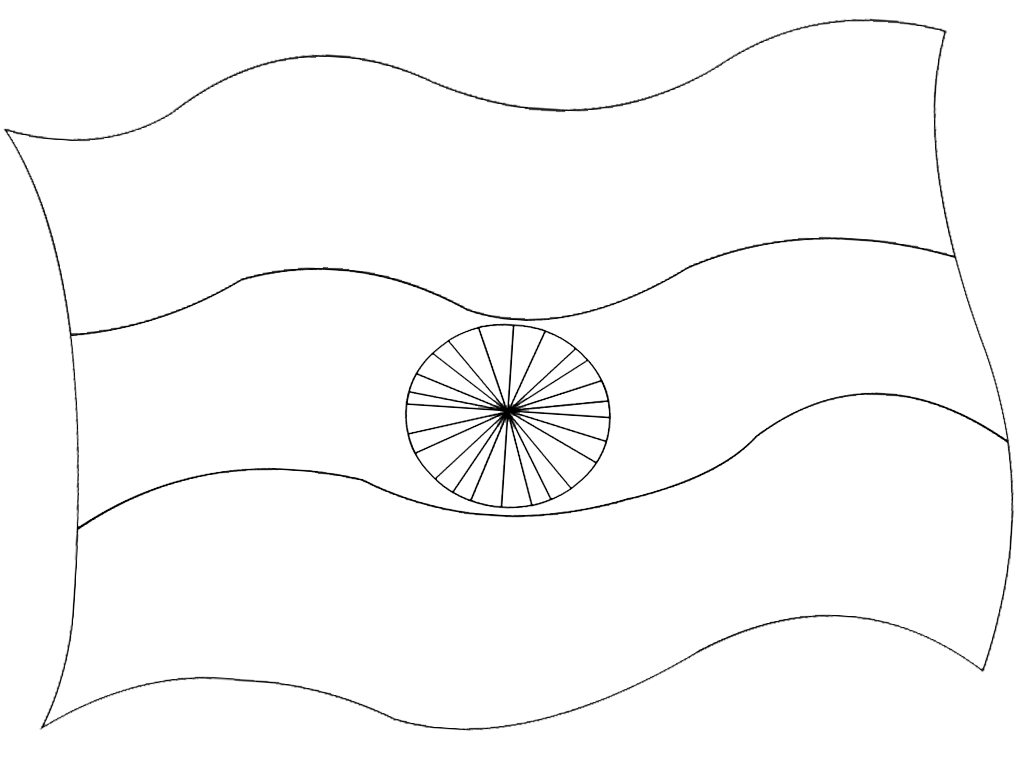 National Flag Line Art