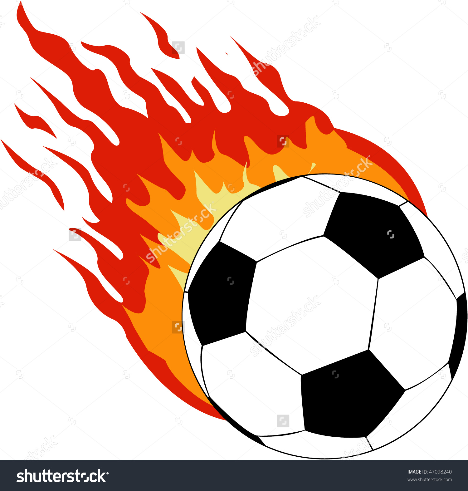 Flaming Soccer Ball Free download on ClipArtMag