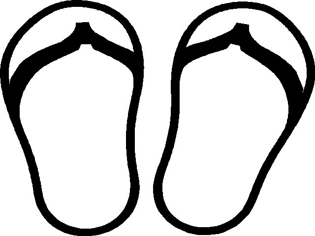 Flip Flop Clipart Black And White | Free download on ClipArtMag