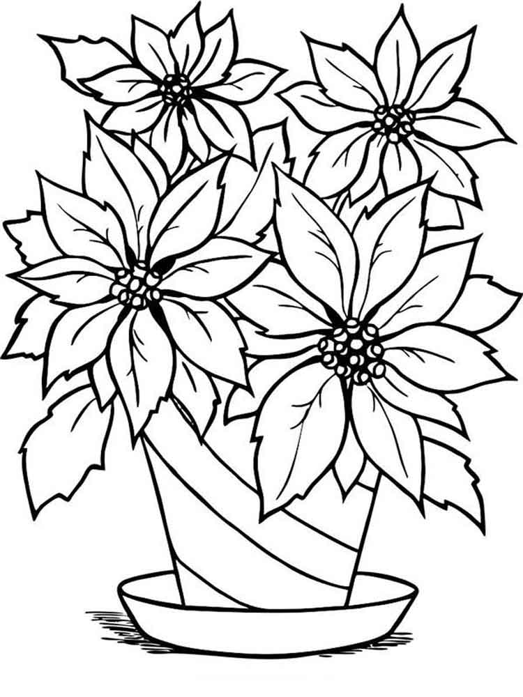 Flower Coloring Pages Free download on ClipArtMag