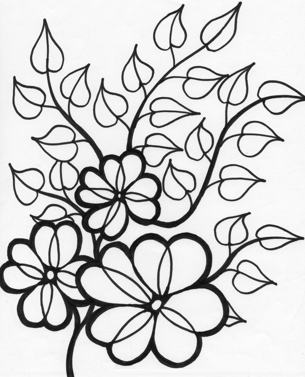 Flower Coloring Pages Free Download On ClipArtMag