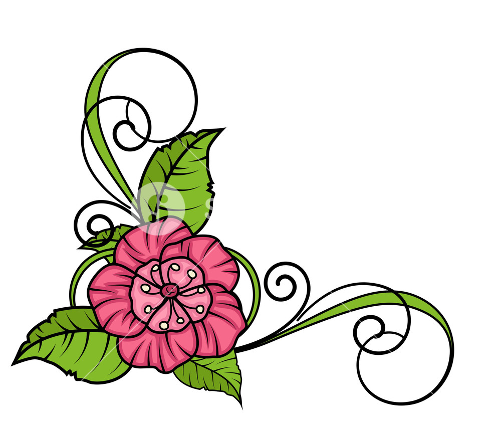Flower Corner Clipart | Free download on ClipArtMag