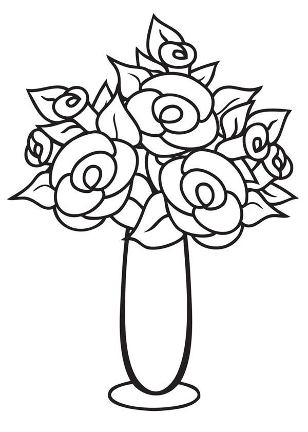 Flower Vase Clipart Black And White | Free download on ...