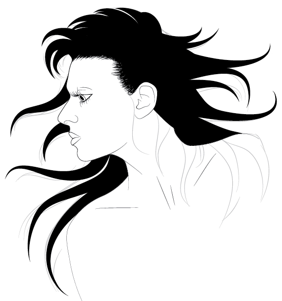 Flowing Hair Vector | Free download on ClipArtMag