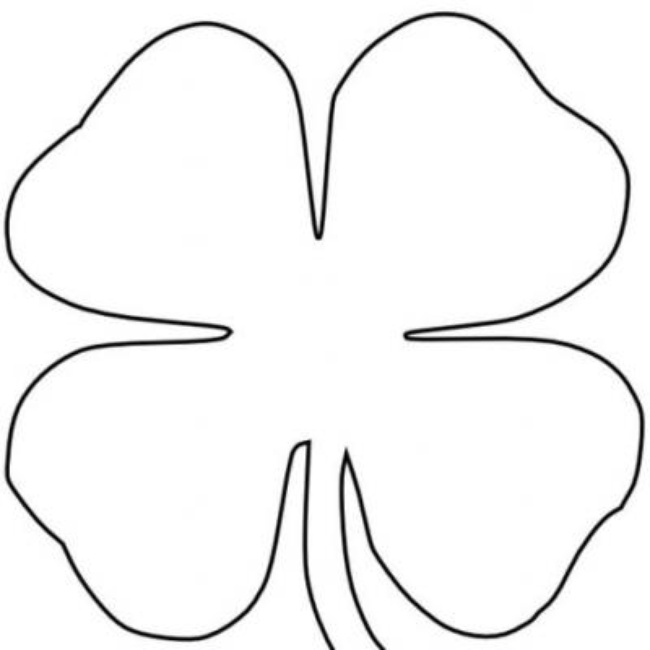 Four Leaf Clover Outline Printable Printable Word Searches