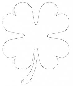 Four Leaf Clover Outline | Free download on ClipArtMag