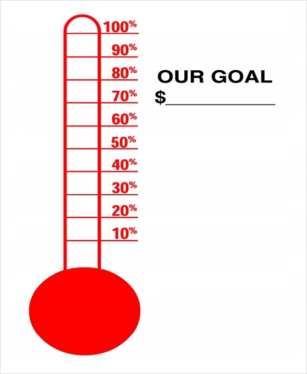 Free Fundraiser Thermometer Template Free Download On ClipArtMag