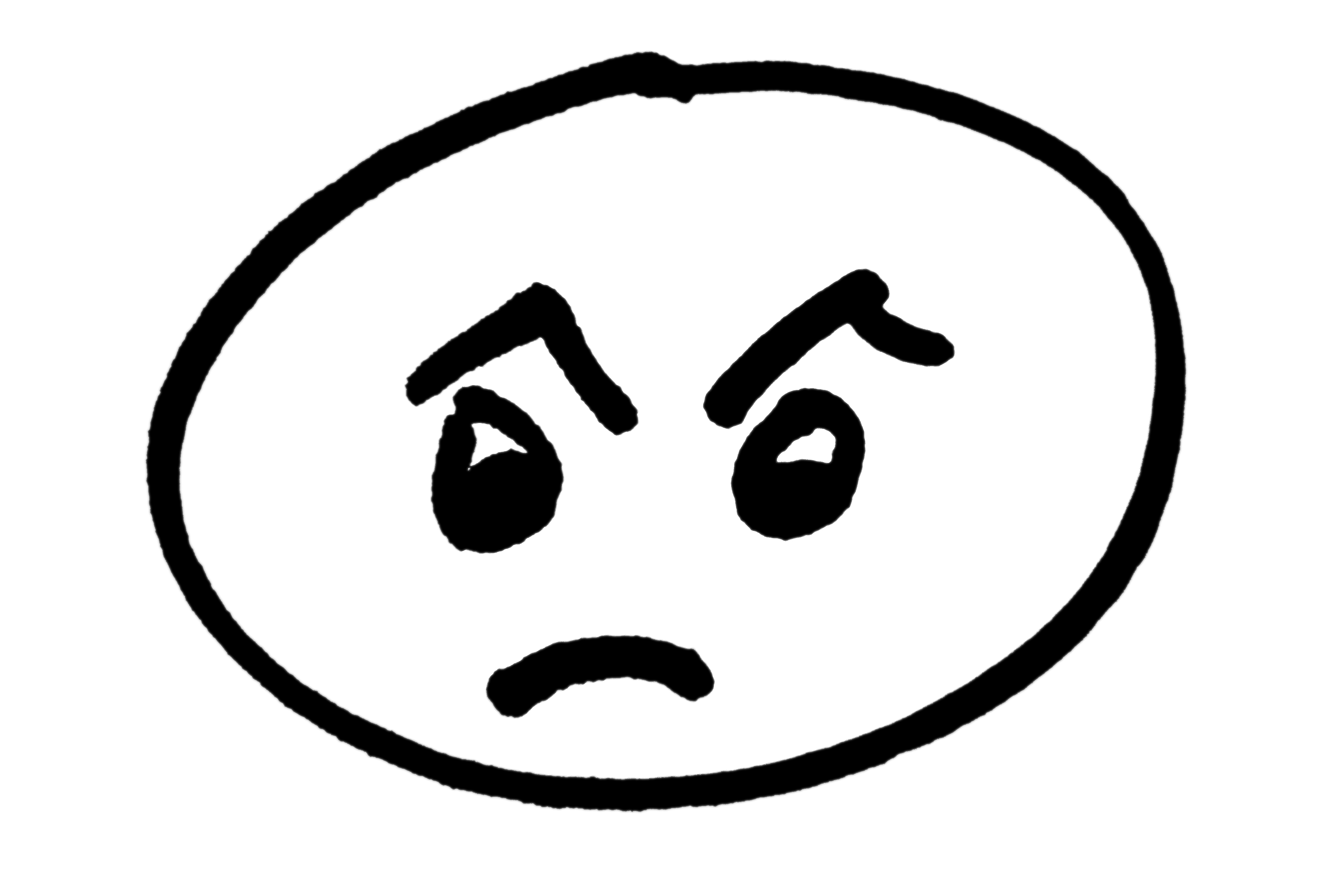 frown face clipart