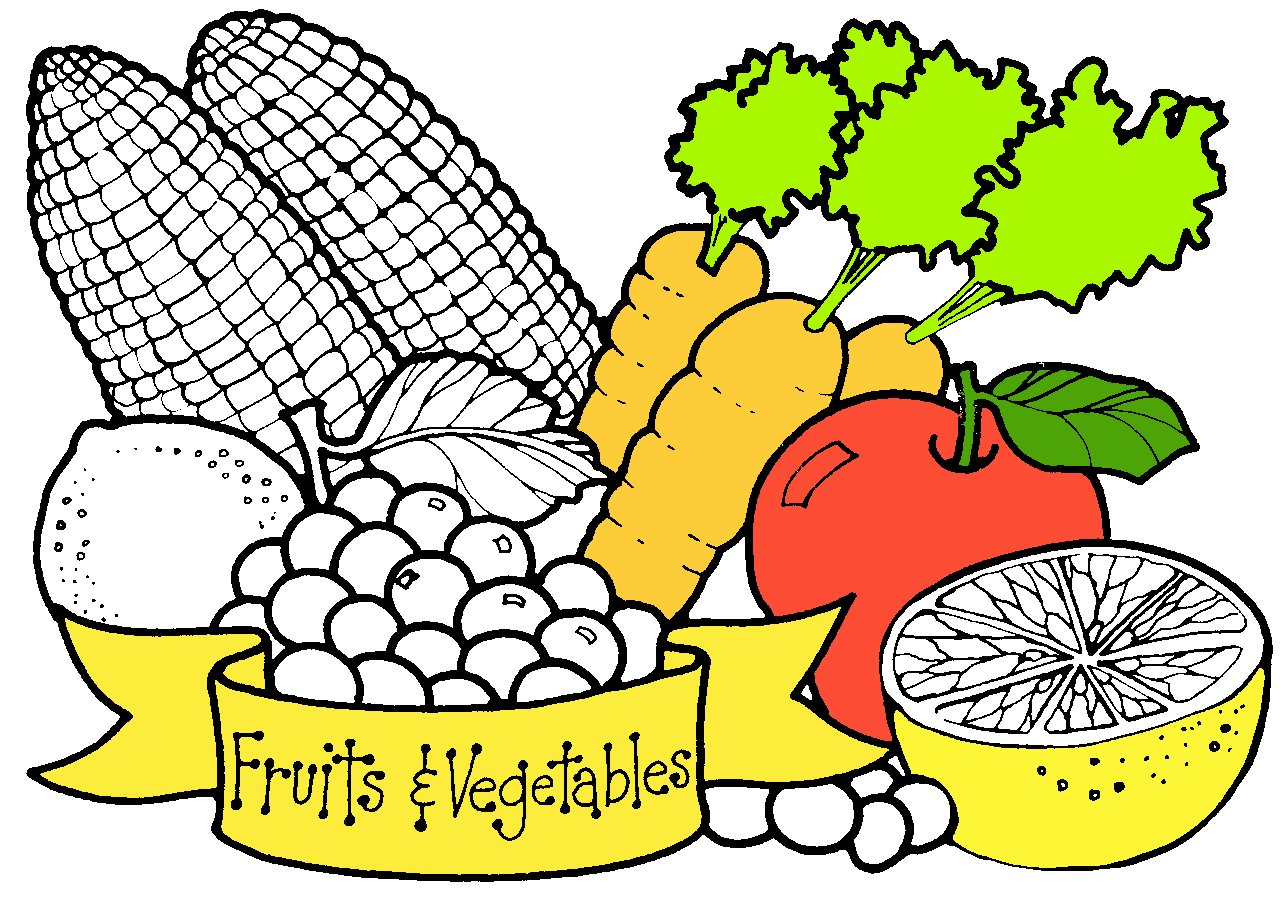 Fruit And Vegetables Drawings | Free download on ClipArtMag