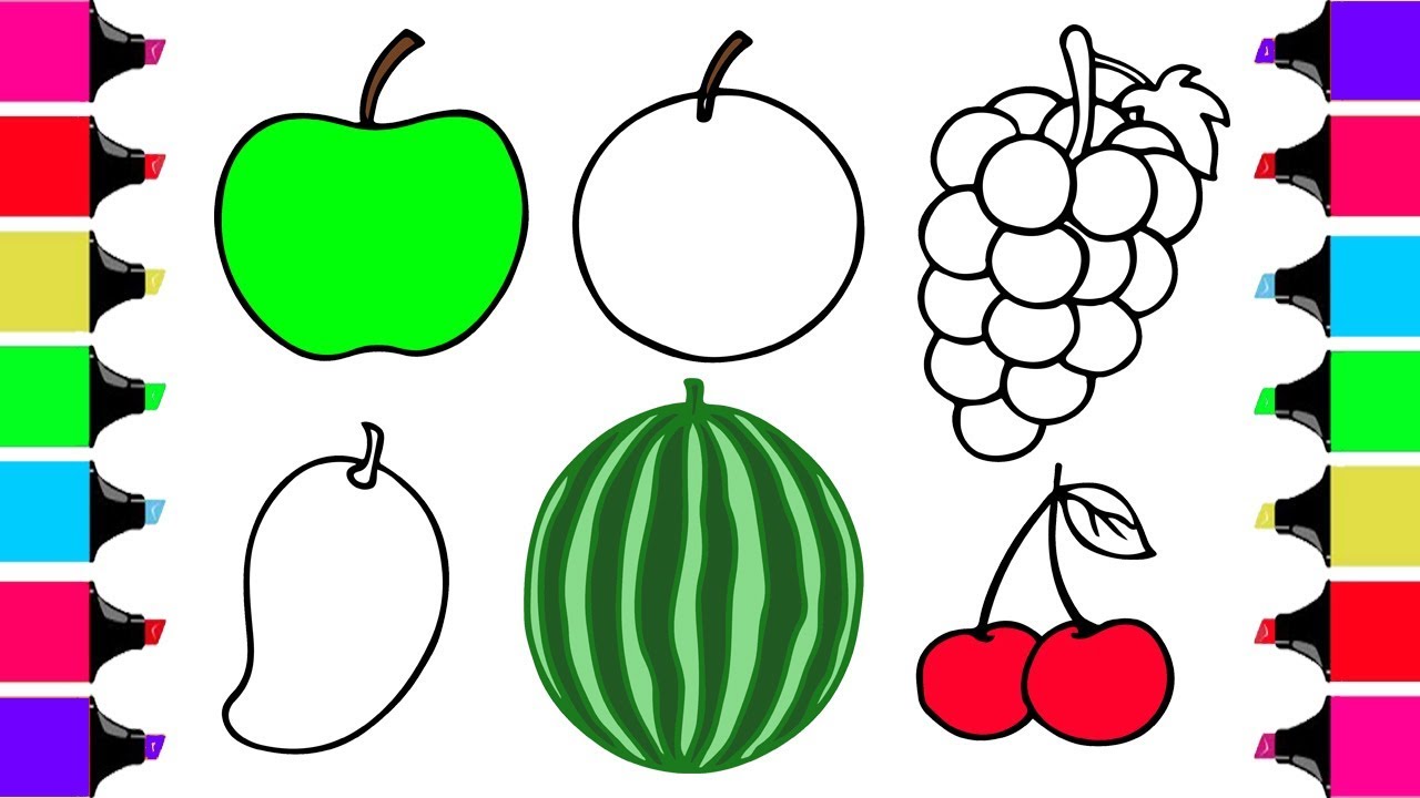 Draw Line From Vegetables To Fruit In English Worksheet Pdf