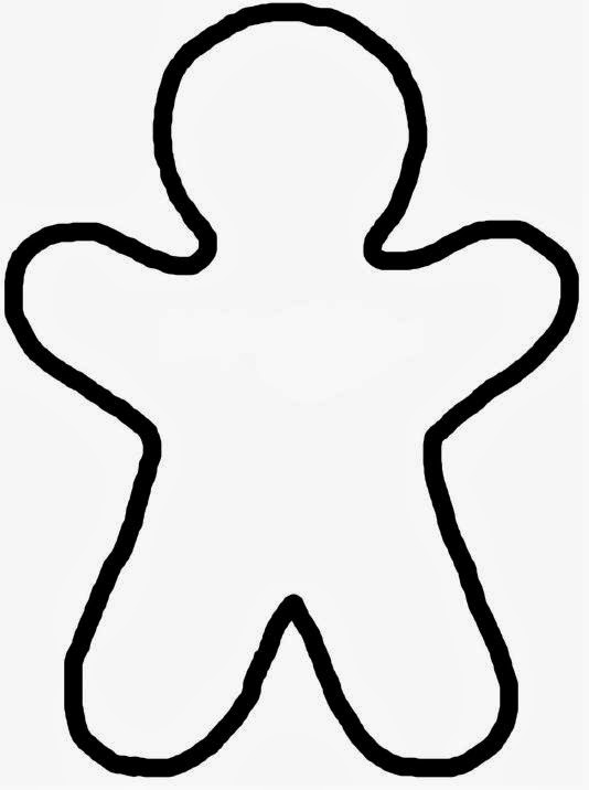 Ginger Bread Man Outline Free download on ClipArtMag