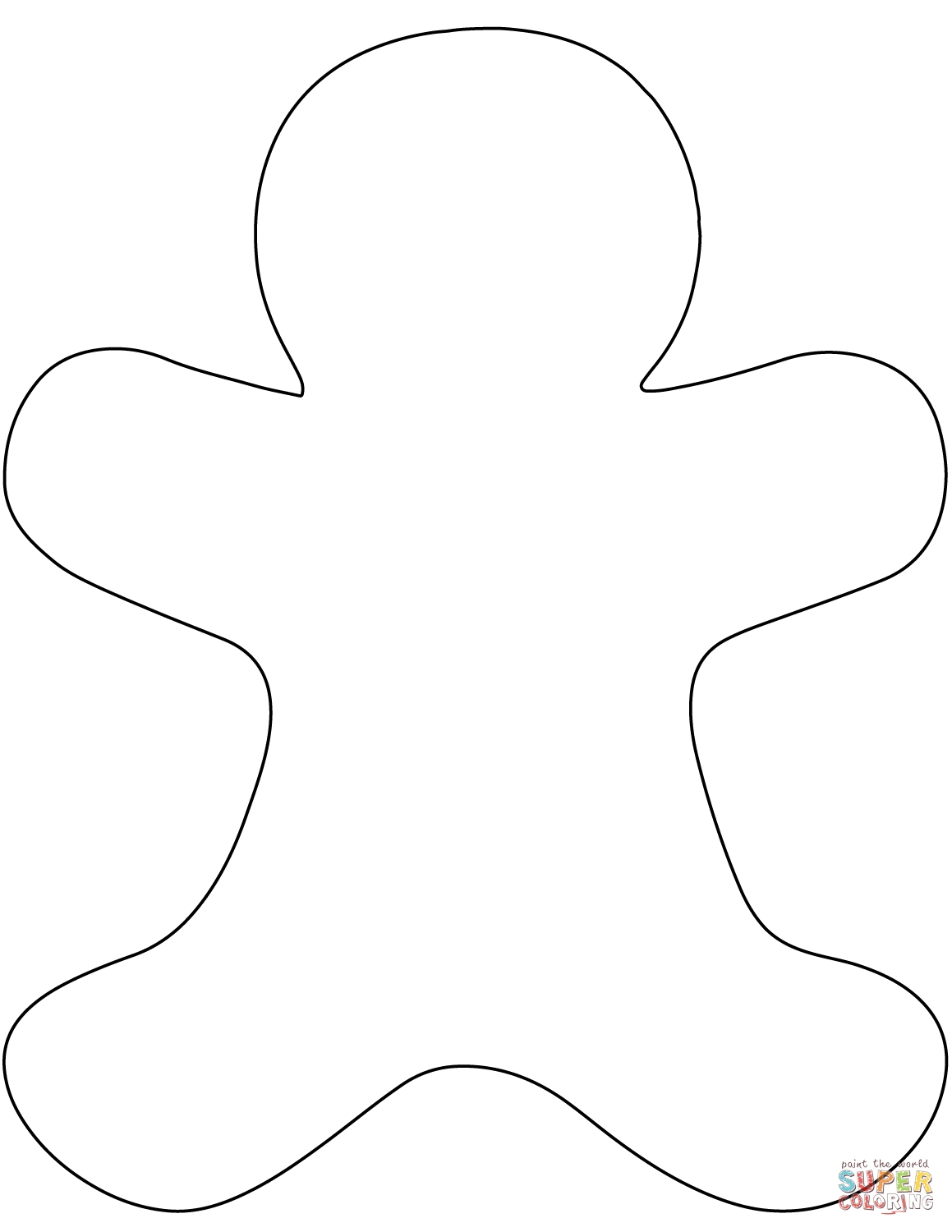Ginger Bread Man Outline Free download on ClipArtMag