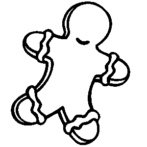 Gingerbread Clipart Black And White | Free download on ClipArtMag