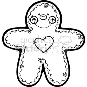Gingerbread Clipart Black And White | Free download on ClipArtMag
