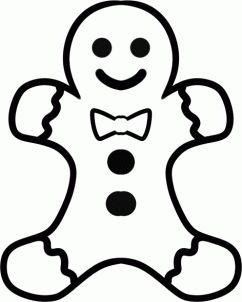 Gingerbread Clipart Black And White | Free download on ClipArtMag