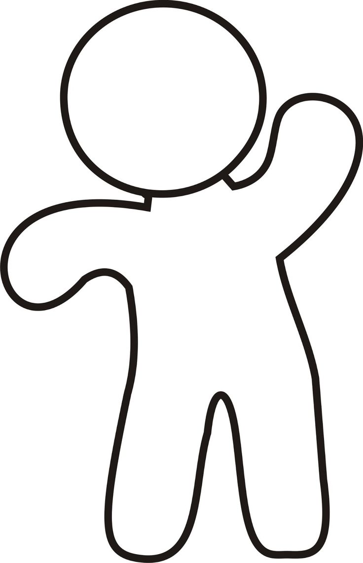 Gingerbread Man Outline Free download on ClipArtMag