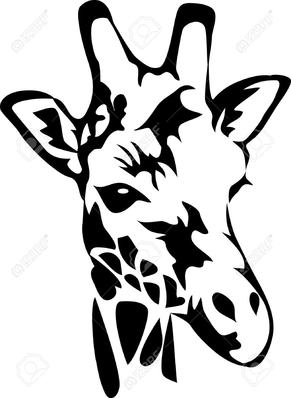 Giraffe Black And White | Free download on ClipArtMag