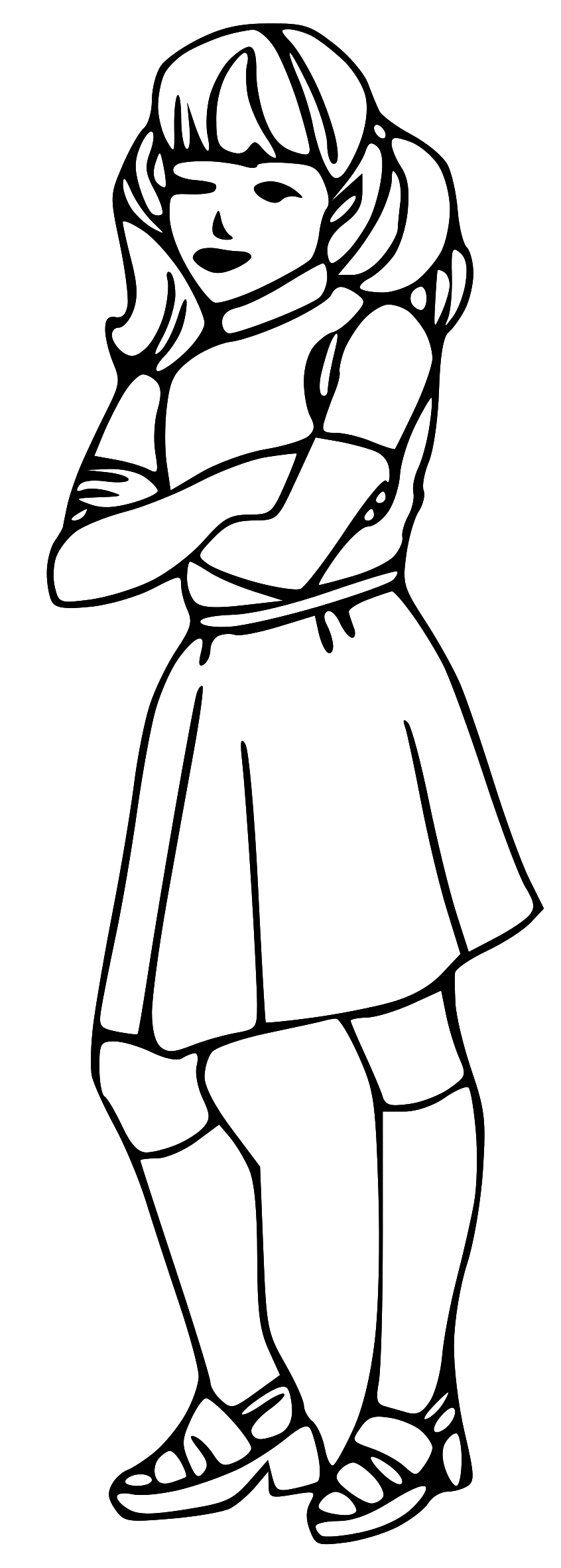 Girl Black And White Clipart | Free download on ClipArtMag