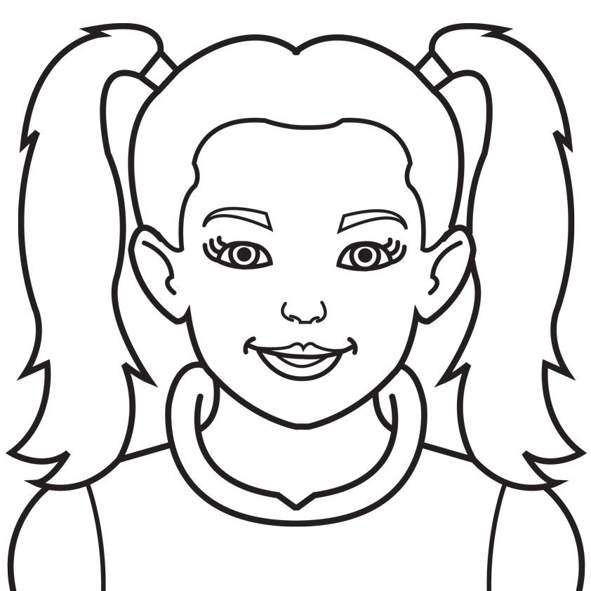 Girl Face Outline Free Download On ClipArtMag