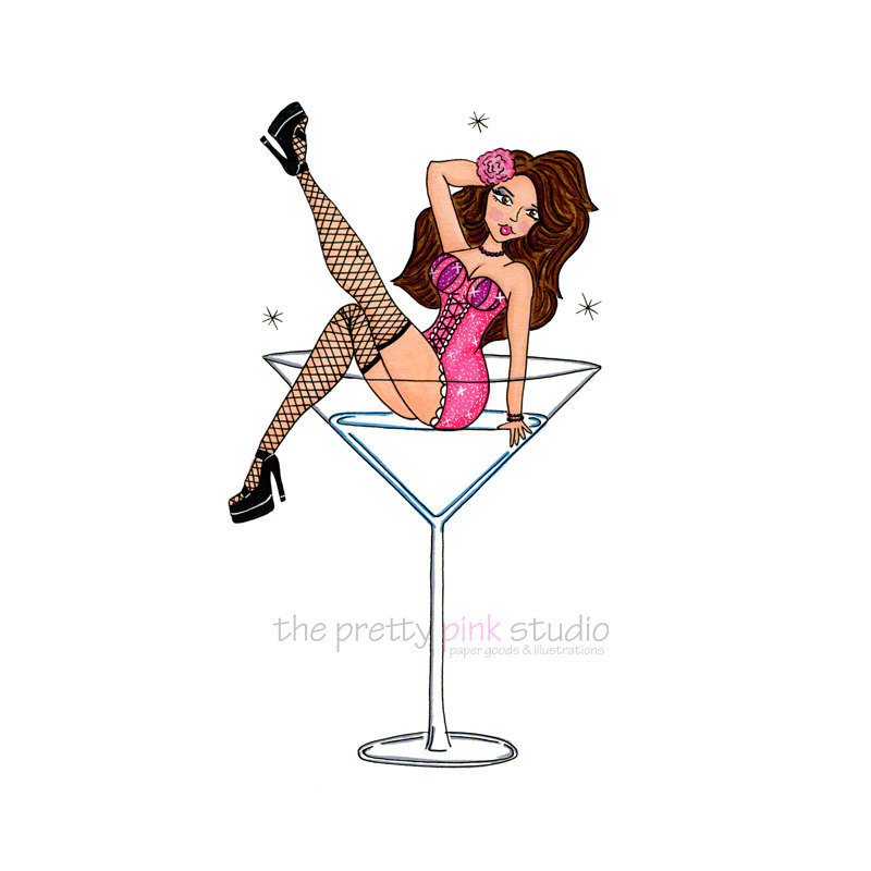 Girl In Martini Glass Free Download On Clipartmag