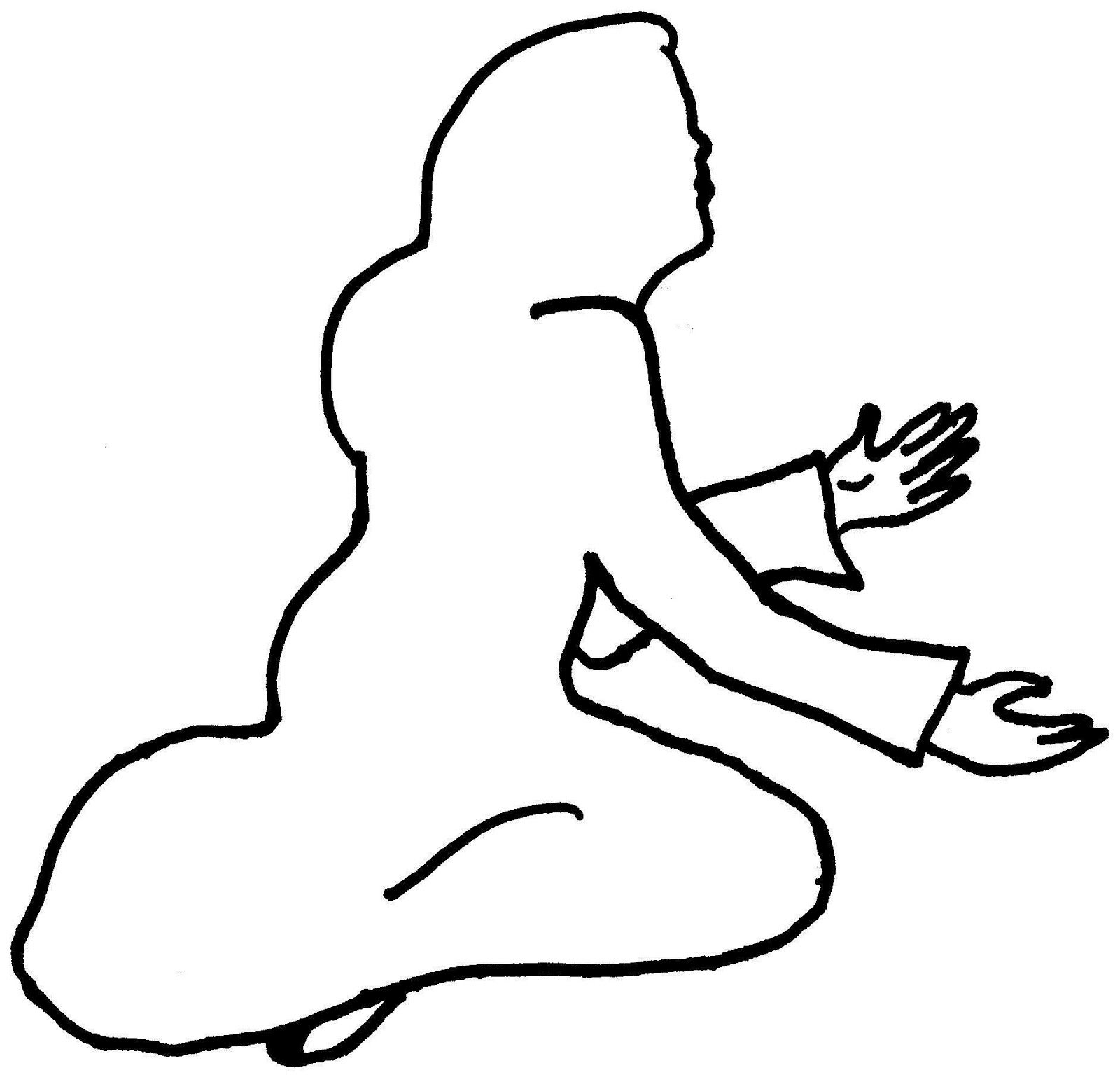 Girl Kneeling Drawing | Free download on ClipArtMag