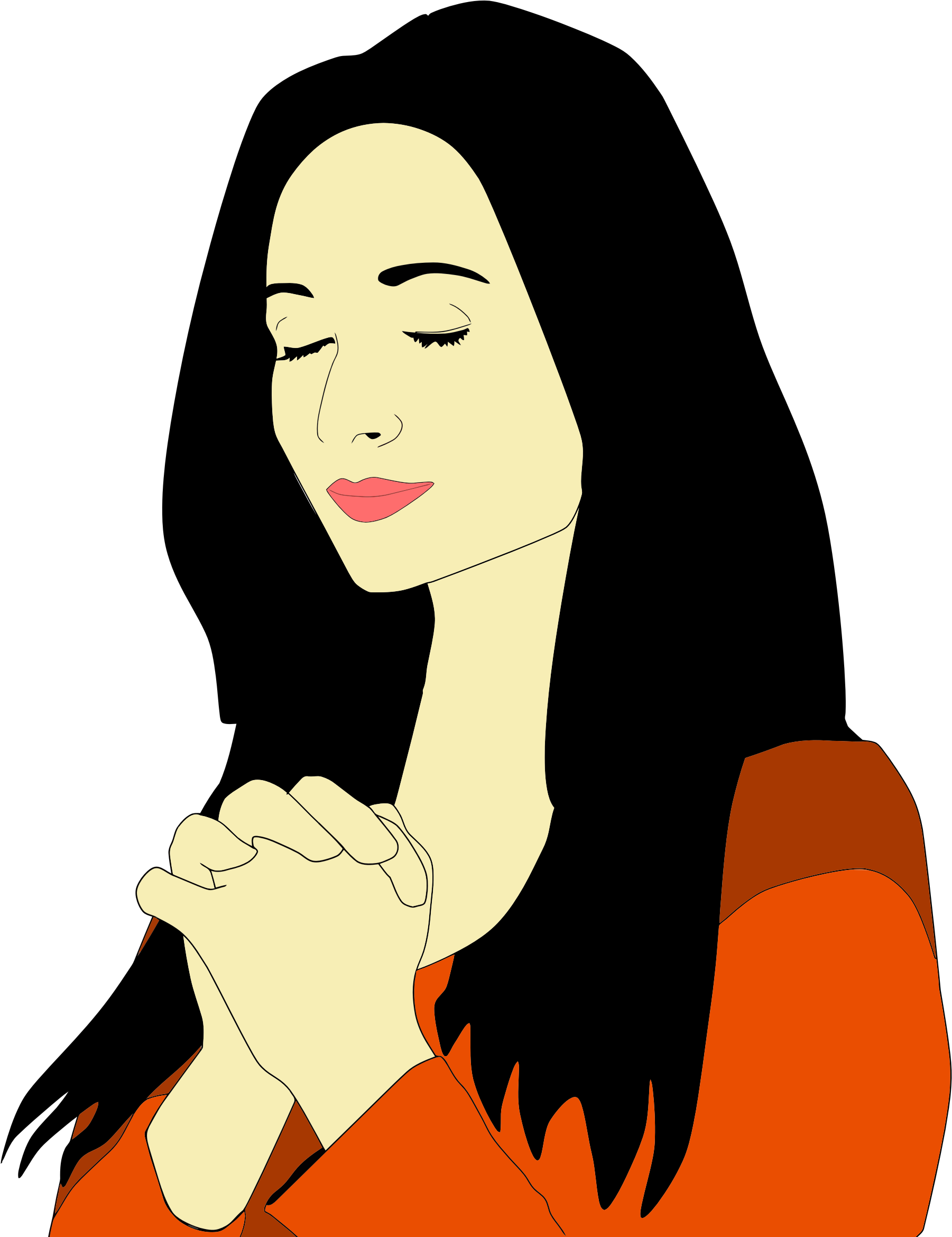 Girl Praying Clipart Free Download On Clipartmag