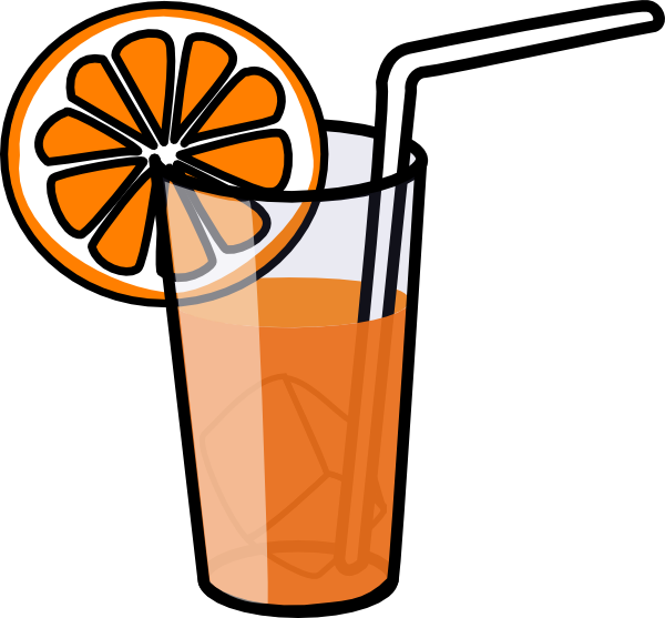 glass of orange juice clipart