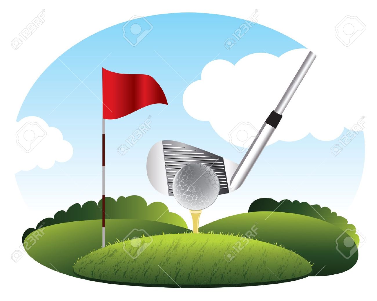 Golf Ball Border Free download on ClipArtMag