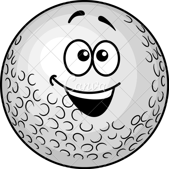 Golf Ball Line Art 