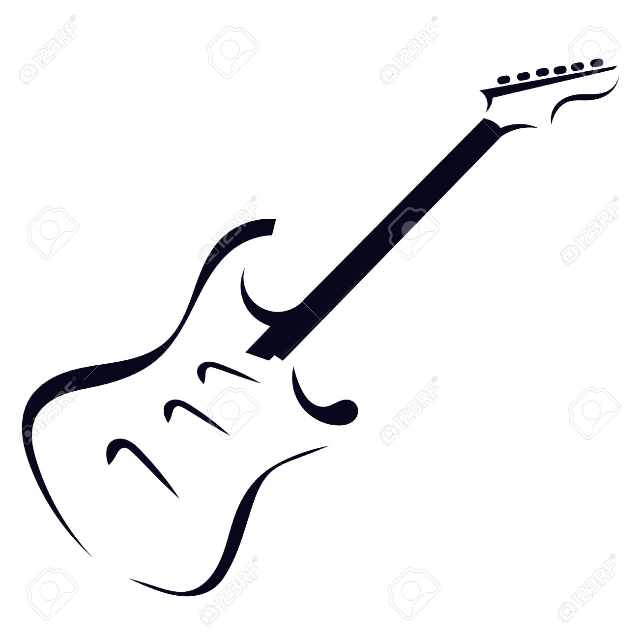 Guitar Black And White Clipart Free Download On Clipartmag 2042