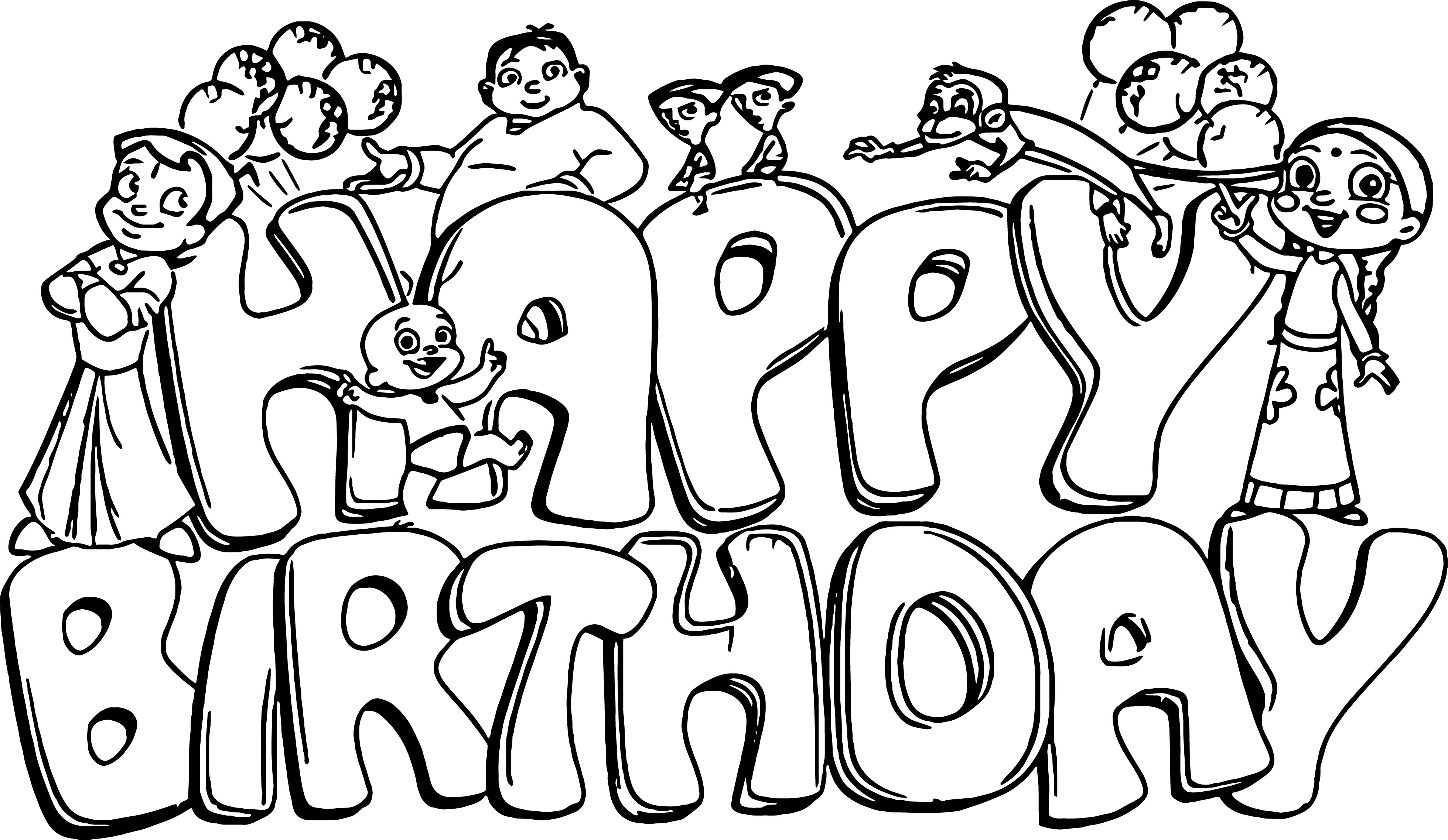 Happy Birthday Coloring Pages Free Printable Images And Photos Finder