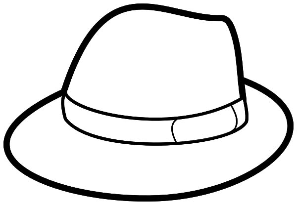 Hat Colouring Page | Free download on ClipArtMag