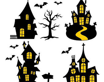 Download Haunted House Silhouette | Free download on ClipArtMag