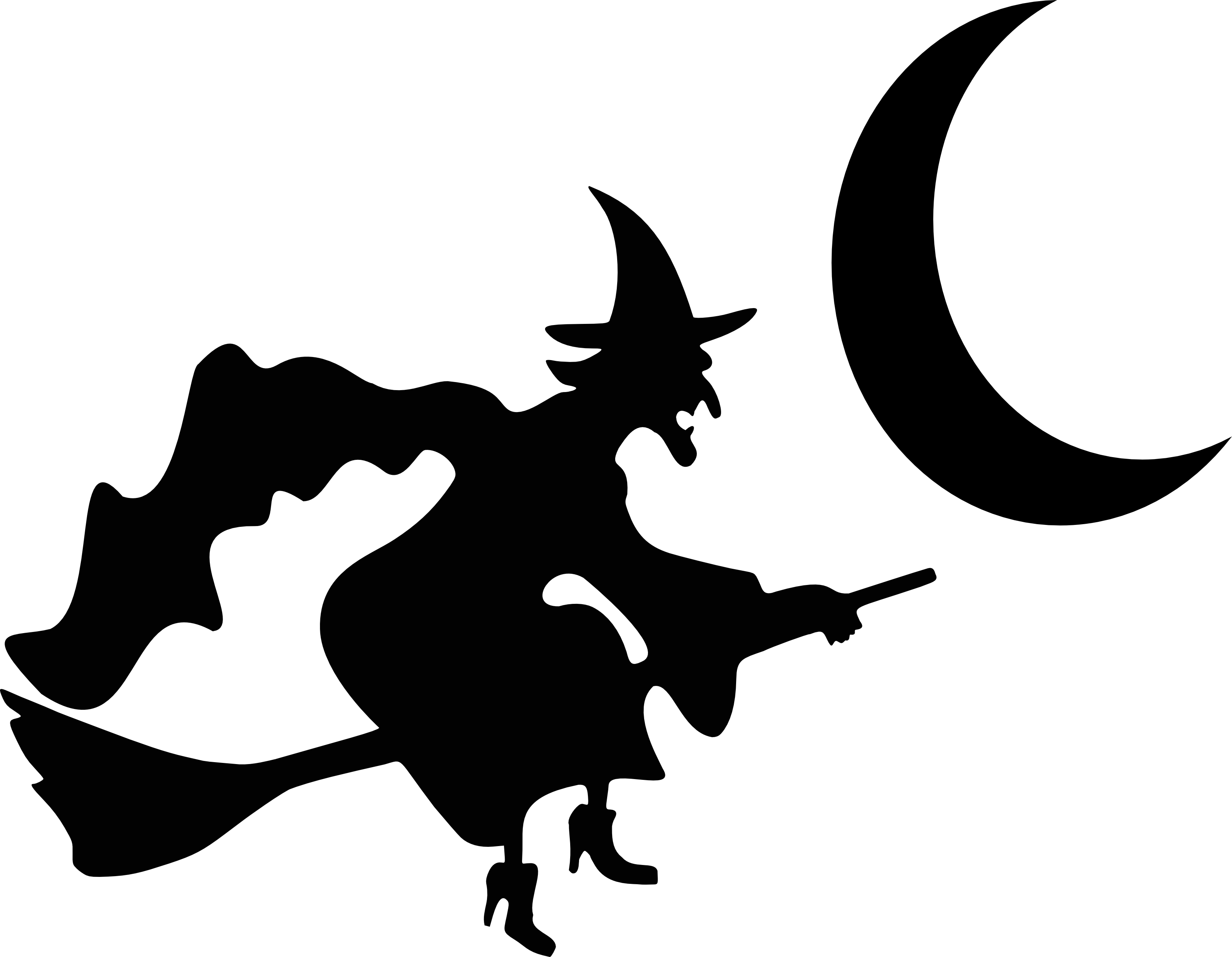 3200x2485 witch silhouette clipart