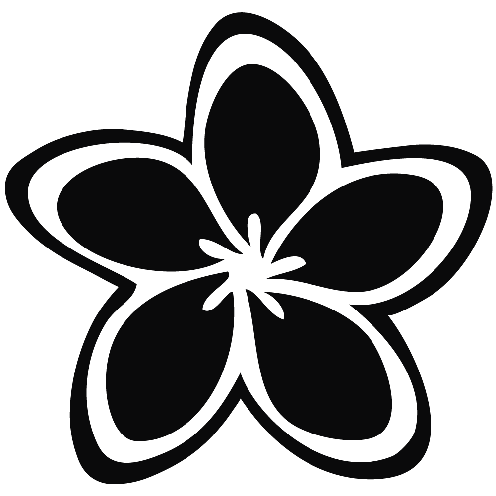 Hawaiian Flower Clipart Black And White | Free download on ClipArtMag