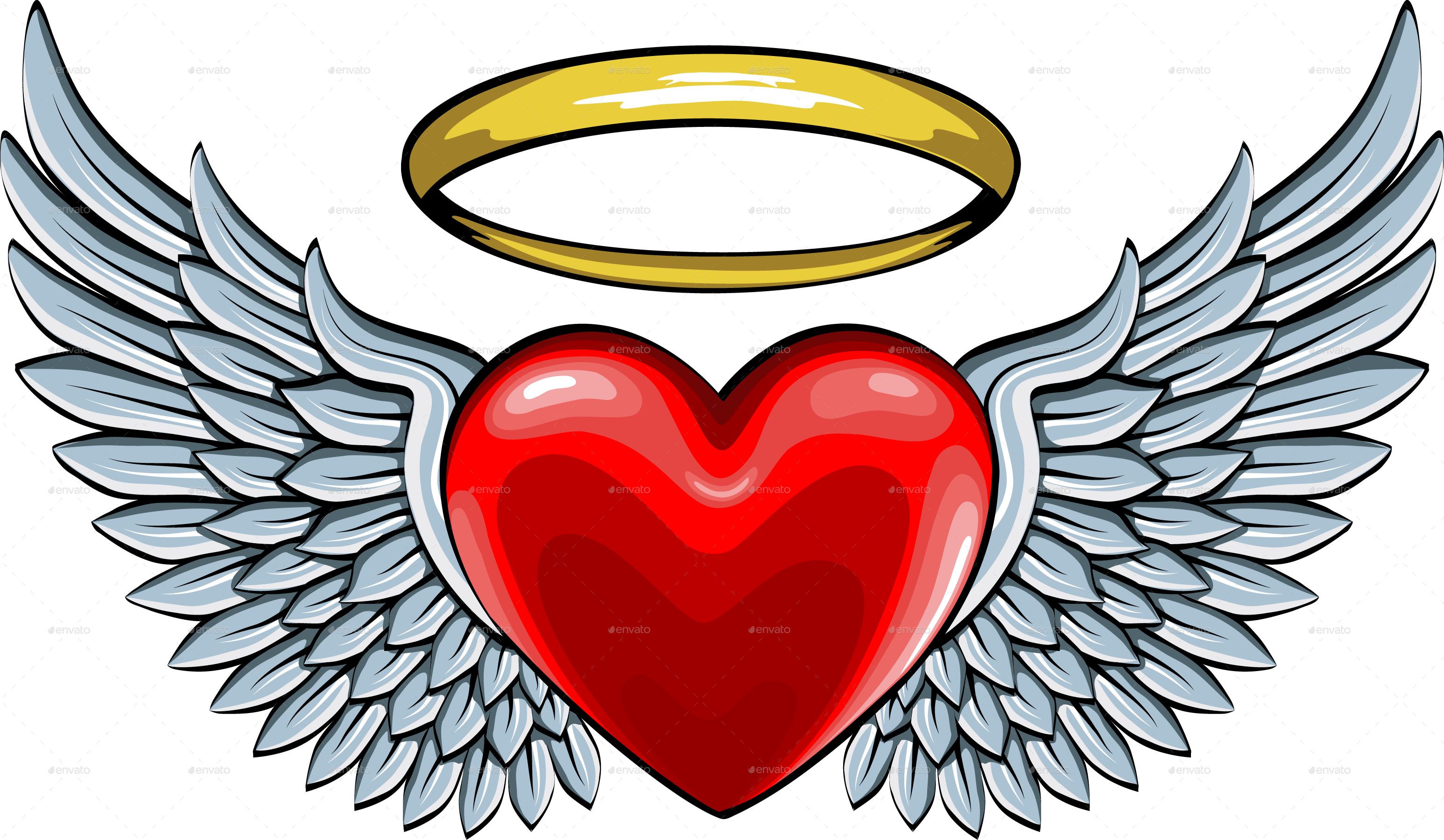 Heart With Wings Clipart | Free download on ClipArtMag