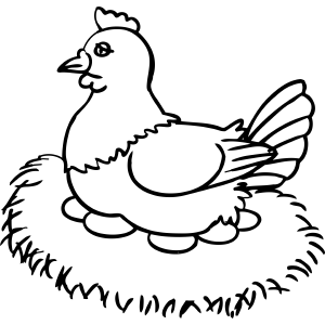 Hen Clipart Black And White | Free download on ClipArtMag