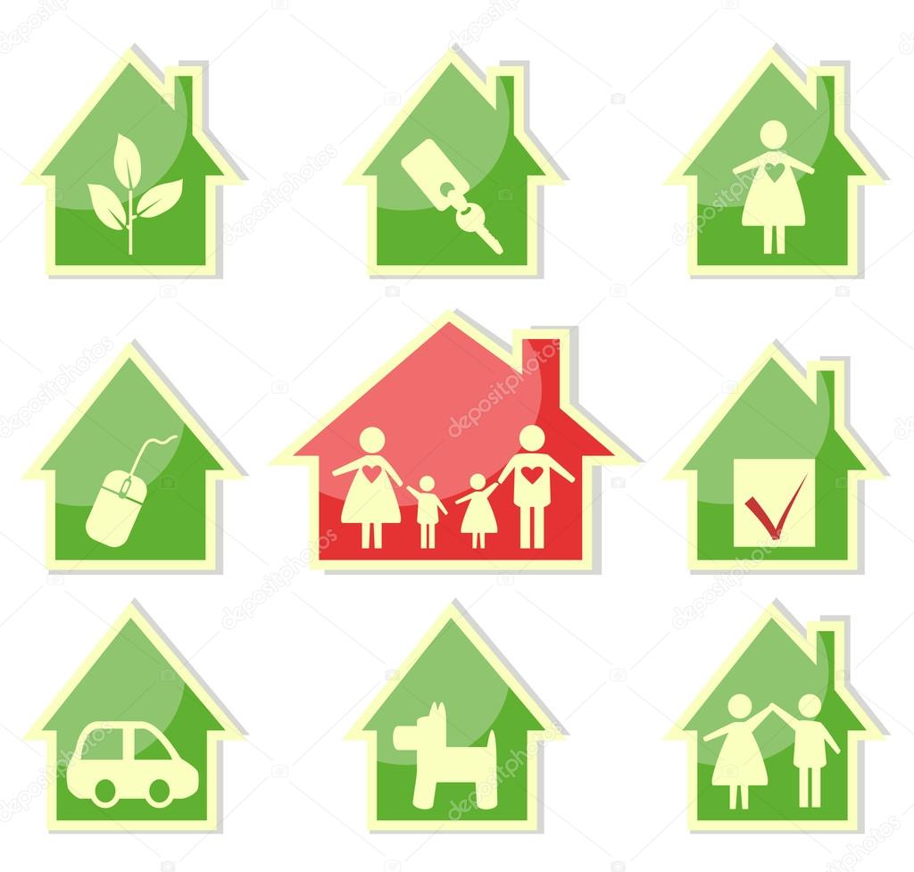 1024x977 icon home and happy family stock vector veralub