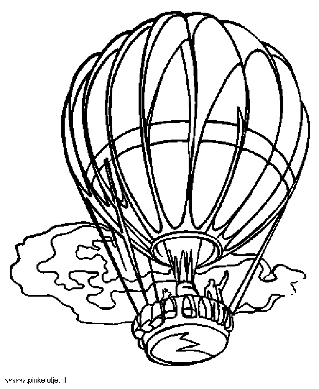 Hot Air Balloon Basket Coloring Pages