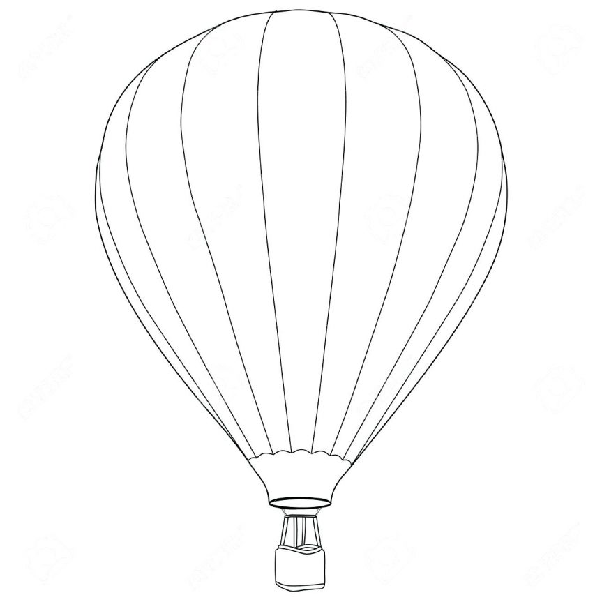 Hot Air Balloon Basket Drawing Free download on ClipArtMag