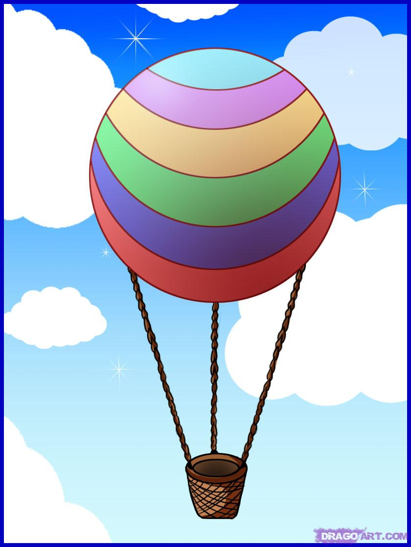 Hot Air Balloon Basket Drawing Free download on ClipArtMag