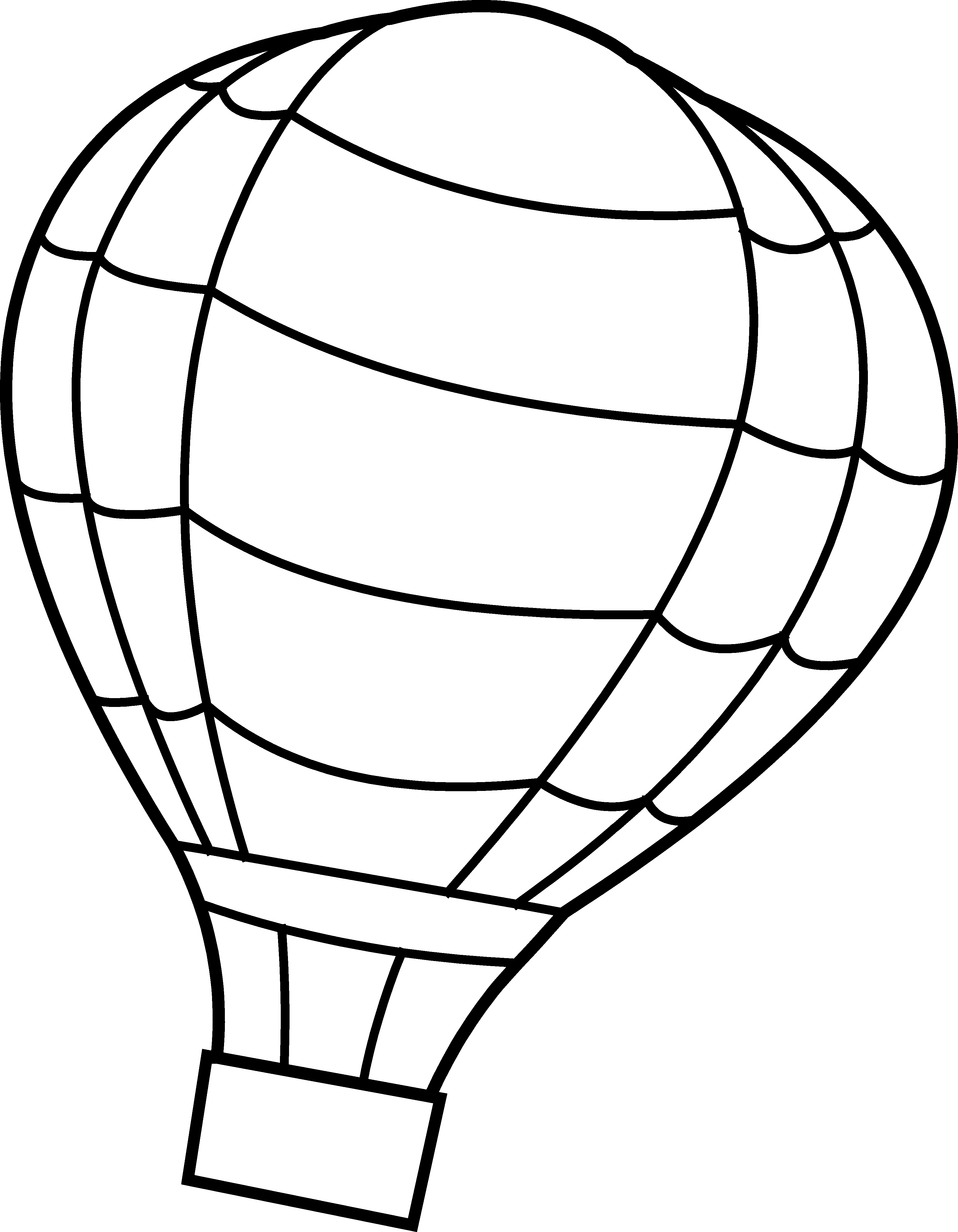 Hot Air Balloon Drawing Template Free download on ClipArtMag