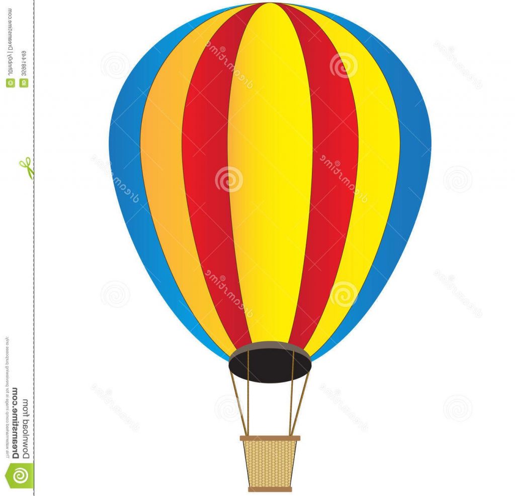 Hot Air Balloon Outline 