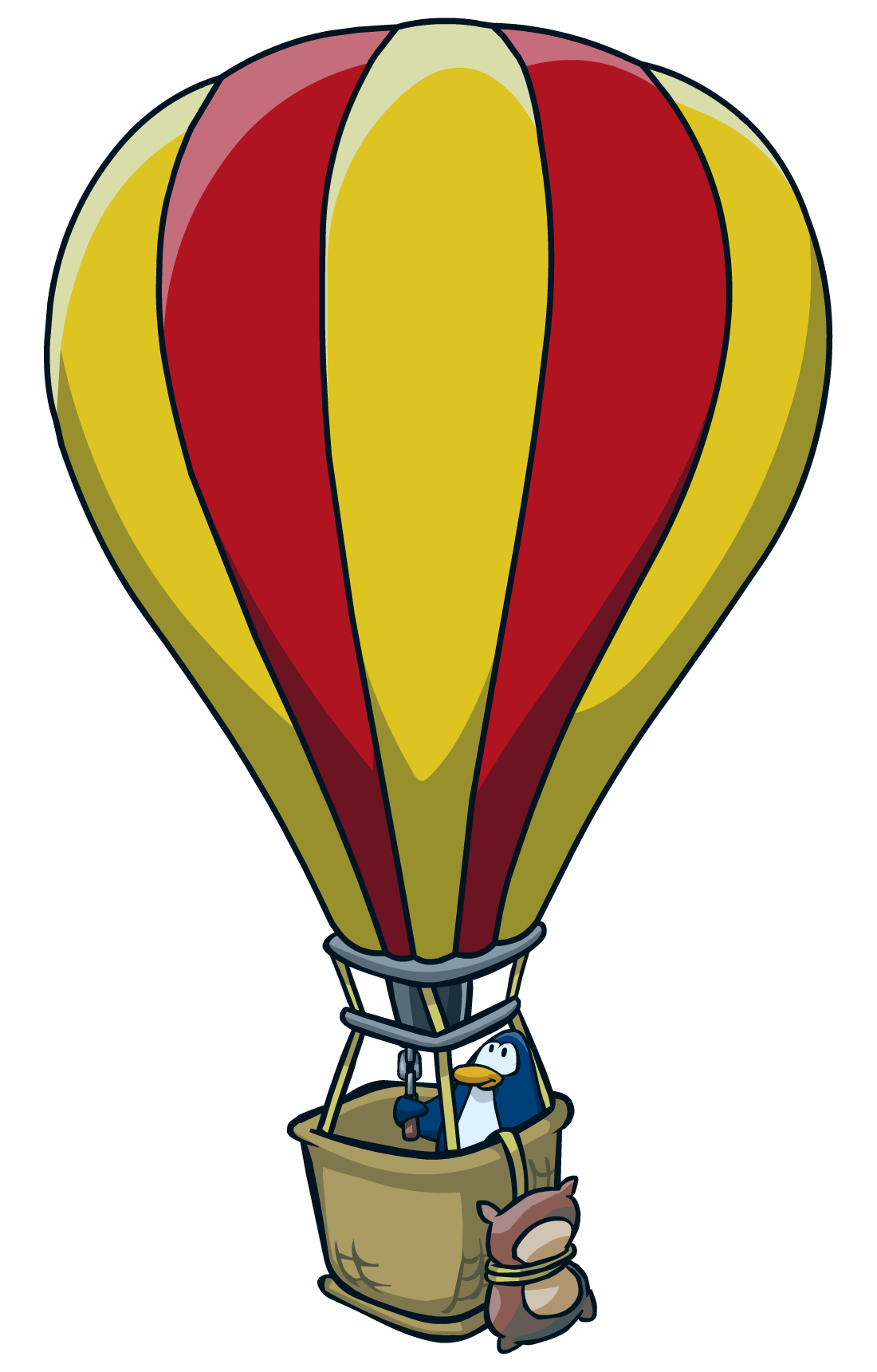 Hot Air Balloon Cartoon : Hot Air Balloon Basket Drawing | Clipart