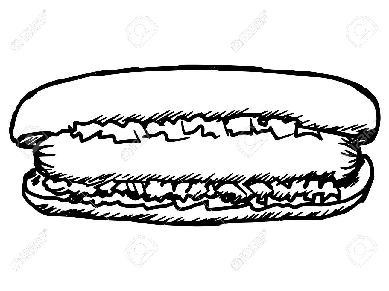 Hot Dog Clipart Black And White | Free download on ClipArtMag