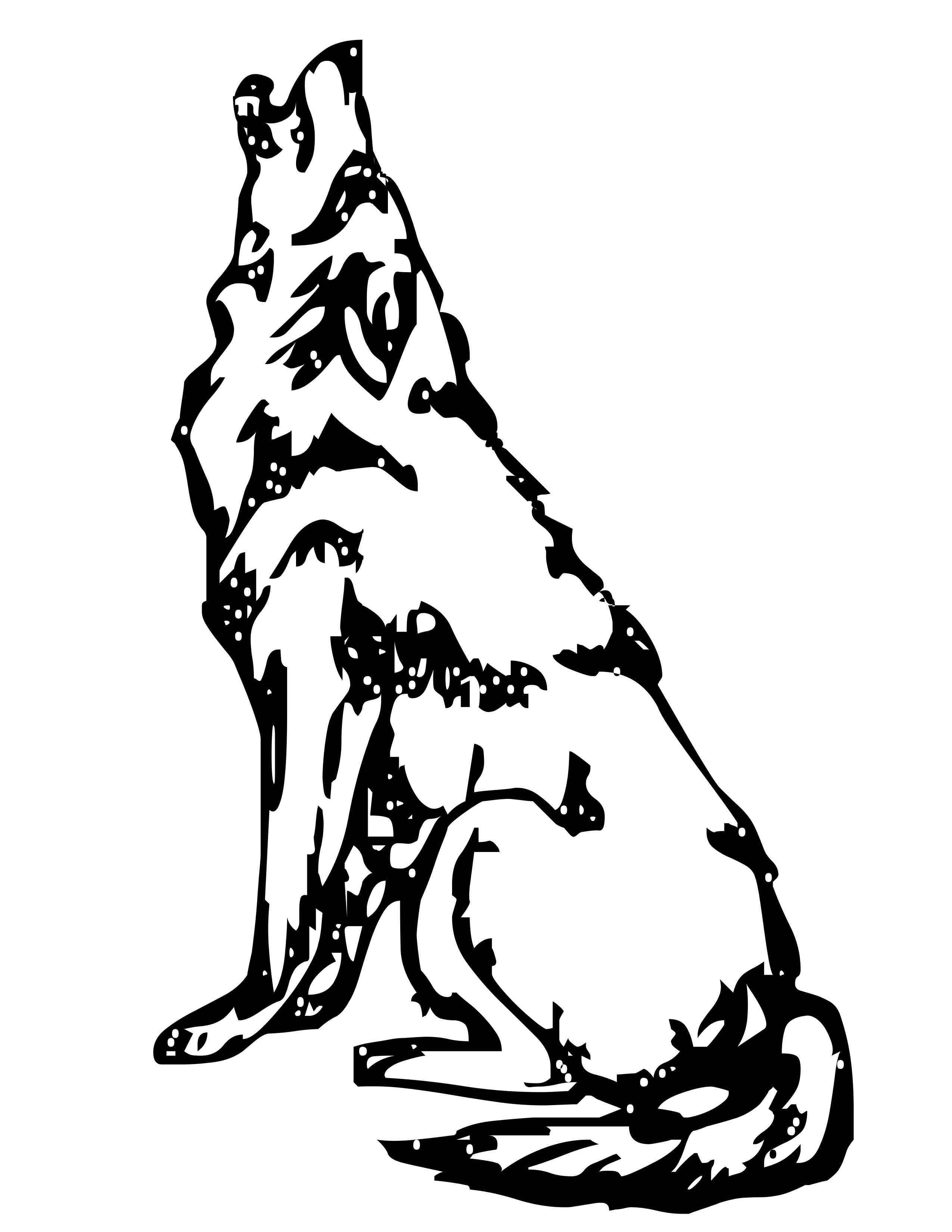 Howling Wolf Clipart | Free download on ClipArtMag