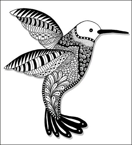 Hummingbird Line Art | Free download on ClipArtMag