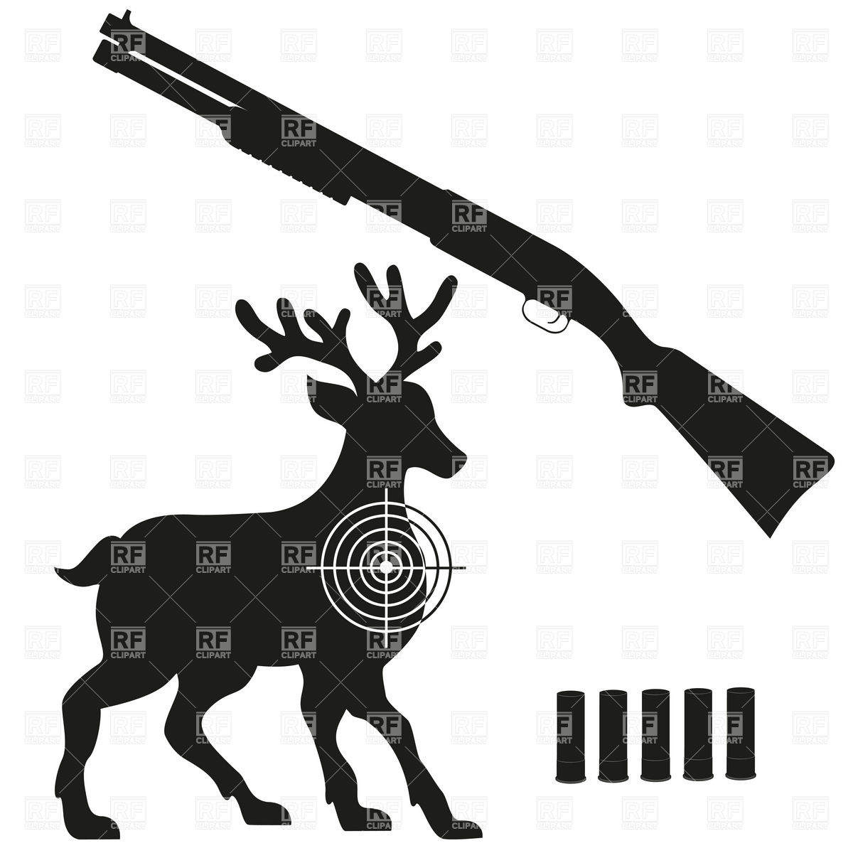 Hunting Clipart Black And White Free download on ClipArtMag