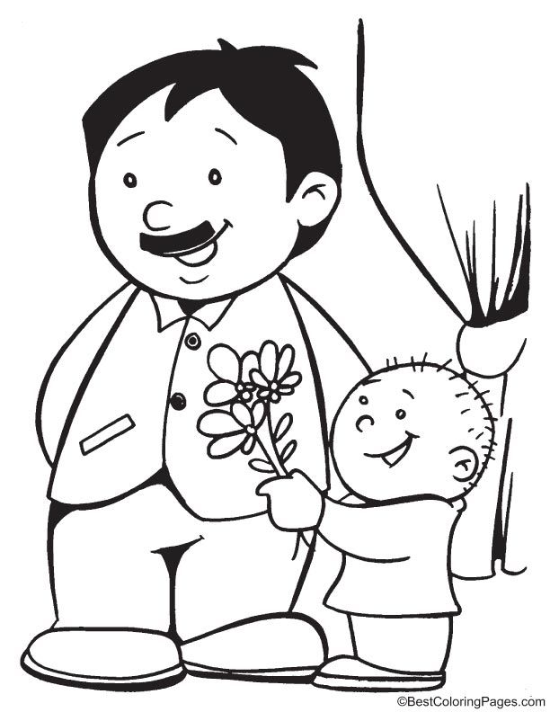 I Love You Dad Coloring Pages | Free download on ClipArtMag